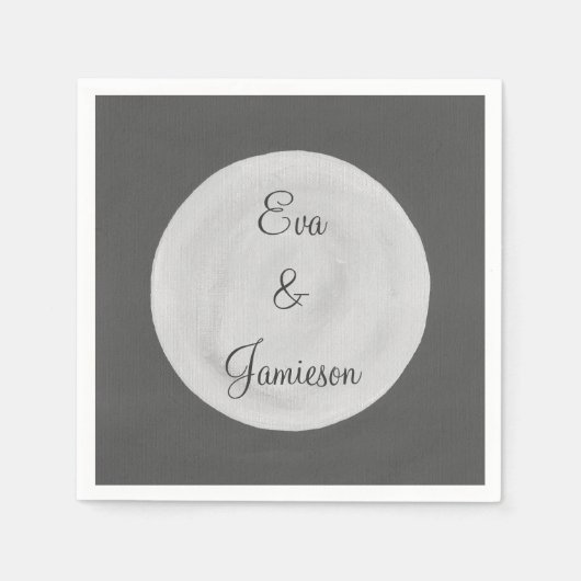 Vollmond Personalisiert Paper Napkins Serviette (Vorderseite)