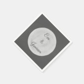 Vollmond Personalisiert Paper Napkins Serviette (Ecke)