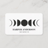 Vollmond-Phasen Moderner Yoga-Lehrer Visitenkarte (Vorderseite)