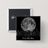 Vollmond Pi im Himmel Button (Vorne & Hinten)