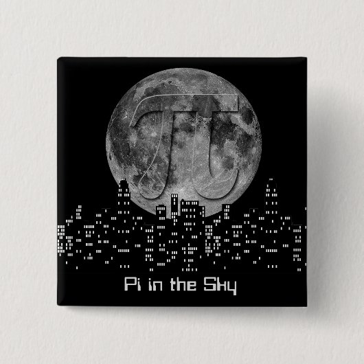 Vollmond Pi im Himmel Button (Vorderseite)