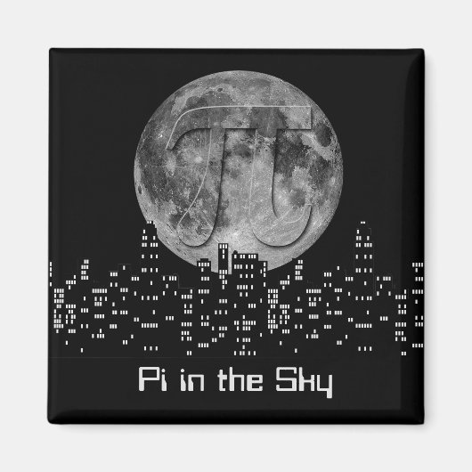 Vollmond Pi im Himmel Magnet (Vorne)