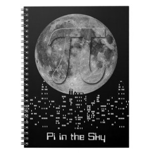Vollmond Pi im Himmel Notizblock