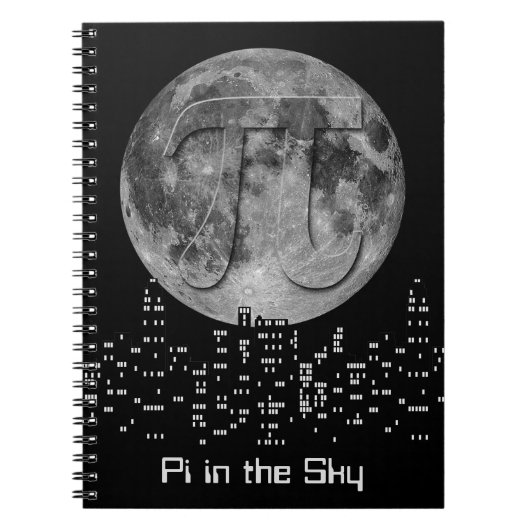 Vollmond Pi im Himmel Notizblock (Vorderseite)