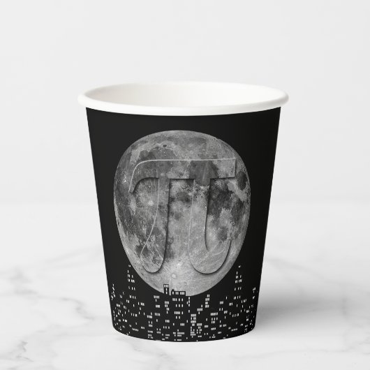 Vollmond Pi im Himmel Pappbecher (Vorderseite)