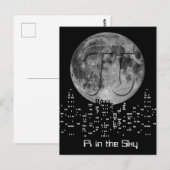 Vollmond Pi im Himmel Postkarte (Vorne/Hinten)