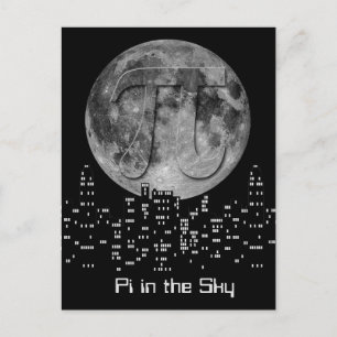 Vollmond Pi im Himmel Postkarte