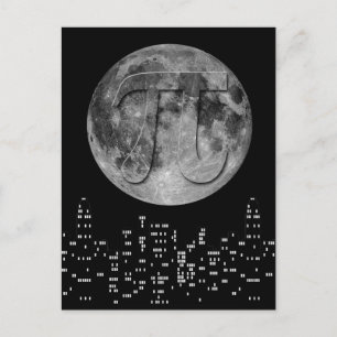 Vollmond Pi im Himmel Postkarte