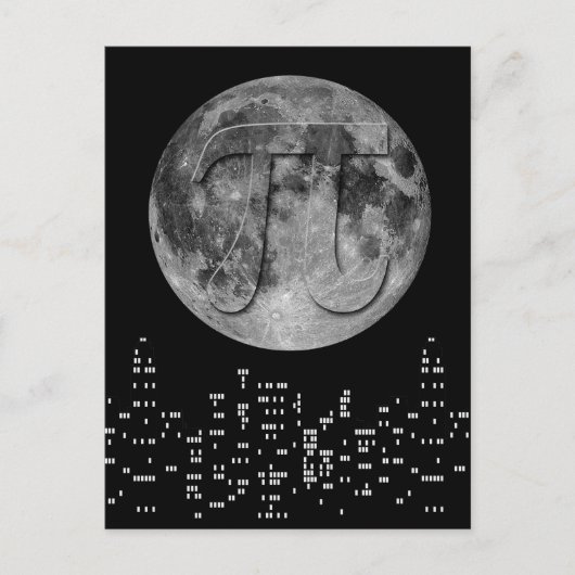 Vollmond Pi im Himmel Postkarte (Vorderseite)