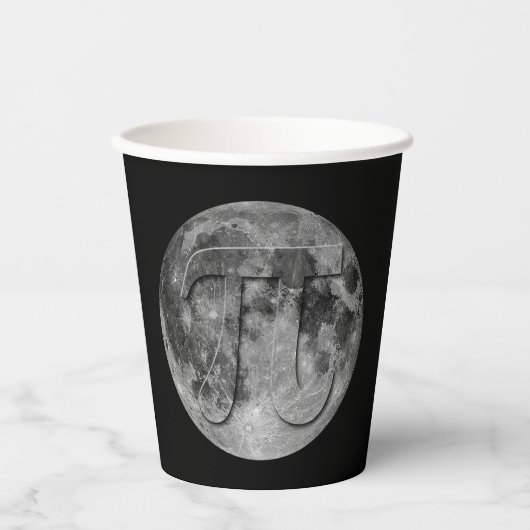 Vollmond-Pi-Tagesspass Pappbecher (Vorderseite)