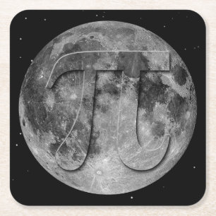 Vollmond-Pi-Tagesspass Rechteckiger Pappuntersetzer