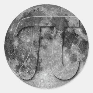 Vollmond-Pi-Tagesspass Runder Aufkleber