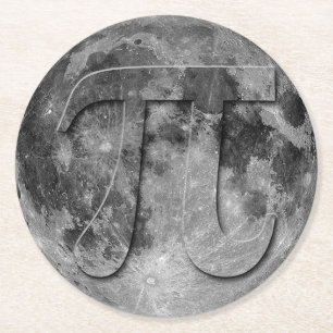 Vollmond-Pi-Tagesspass Runder Pappuntersetzer