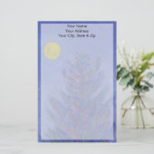 Vollmond Pine Tree Briefpapier (Stehend Vorderseite)