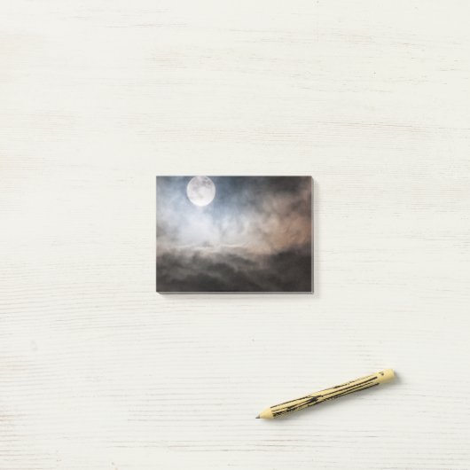 Vollmond Post-it Klebezettel (Auf Schreibtisch)