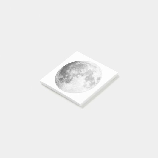 Vollmond Post It Notes / White Post-it Klebezettel (angewinkelt)