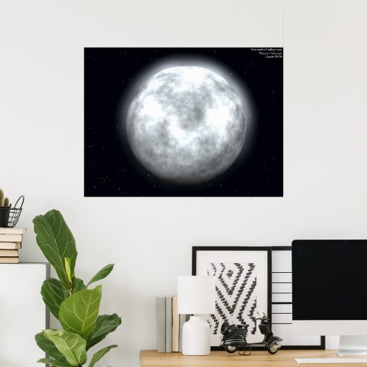 Vollmond Poster (Heimbüro)
