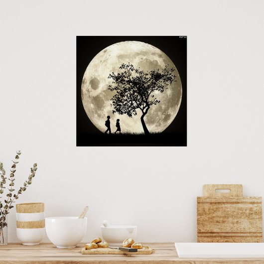 Vollmond Poster (Küche)