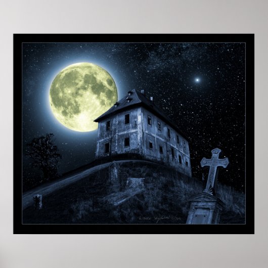 Vollmond-Poster Poster (Vorne)