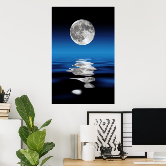 Vollmond-Poster Poster (Heimbüro)