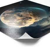Vollmond-Poster, Zaubergalaxie Fotodruck (Ecke)