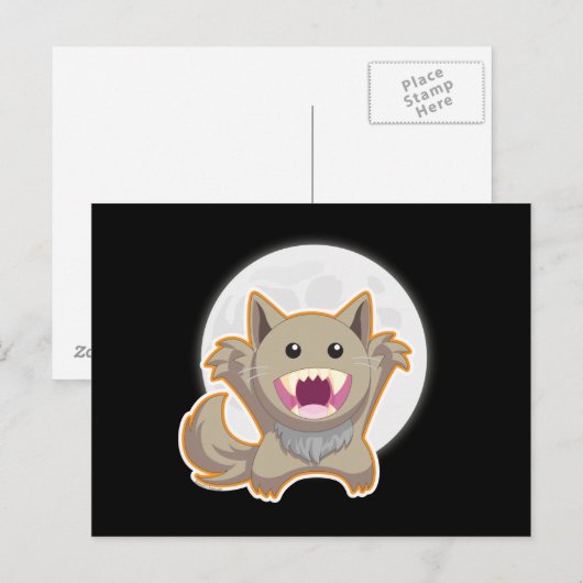 Vollmond Postkarte (Vorne/Hinten)