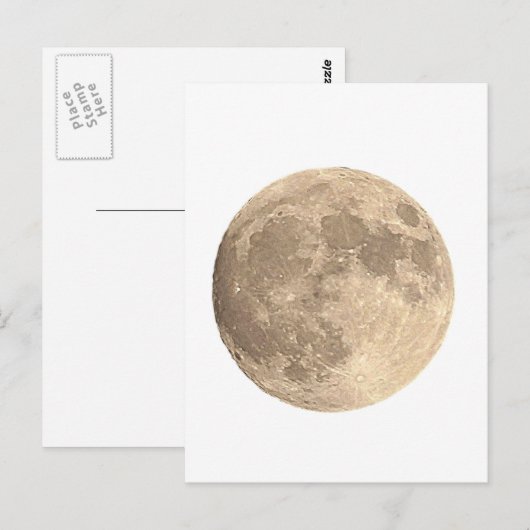 Vollmond Postkarte (Vorne/Hinten)
