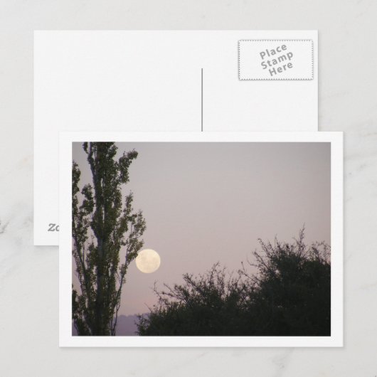 Vollmond Postkarte (Vorne/Hinten)