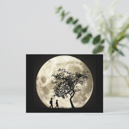 Vollmond Postkarte (Stehend Vorderseite)