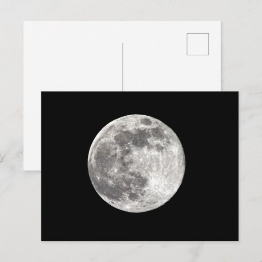 Vollmond Postkarte (Vorne/Hinten)