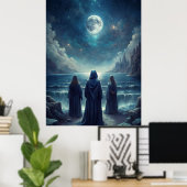 Vollmond Priestesses Tasse - Lunar Witchy Vibes Poster (Heimbüro)