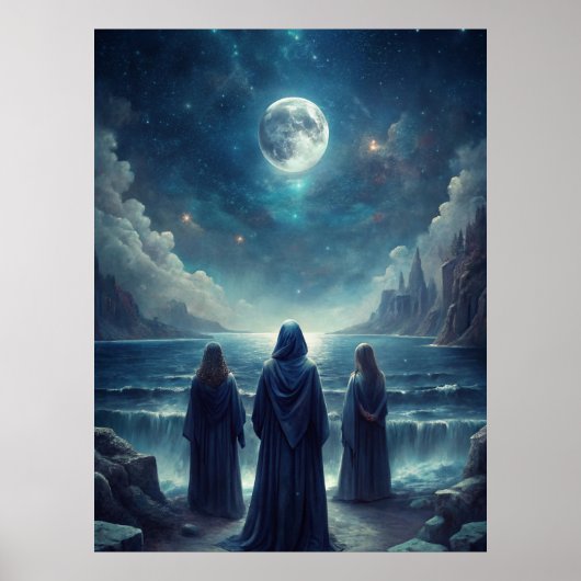 Vollmond Priestesses Tasse - Lunar Witchy Vibes Poster (Vorne)