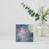 Vollmond Quadratische Visitenkarte (Stehend Vorderseite)
