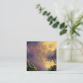 Vollmond Quadratische Visitenkarte (Stehend Vorderseite)