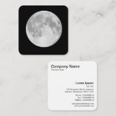 Vollmond Quadratische Visitenkarte (Vorne/Hinten)