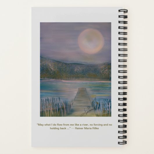 Vollmond-Rainer-Rilke-Zitat Notizblock (Rückseite)