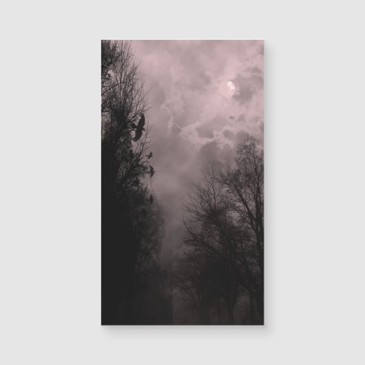 Vollmond Red Spuk Sky und Ravens Business Card Magnetkarte (Vorderseite)