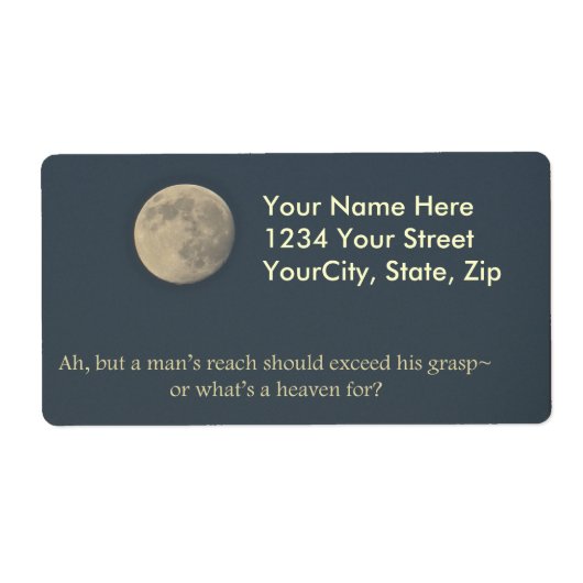 Vollmond Robert Browning Zitat (Vorne)