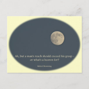 Vollmond Robert Browning Zitat Postkarte