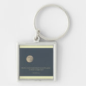Vollmond-Robert Browning-Zitat Schlüsselanhänger (Vorne)