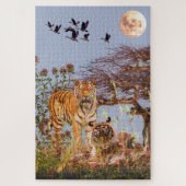 Vollmond Romance - 1,04 Stück Tiger Puzzle (Vertikal)