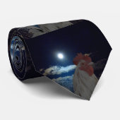 Vollmond-Rooster, Neck Tie Krawatte (Gerollt)