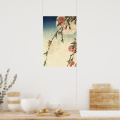 Vollmond Rosa Blume Vintag Art Poster (Küche)