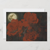 Vollmond Rote Geister Rose Hochzeit Einladung (Rückseite)
