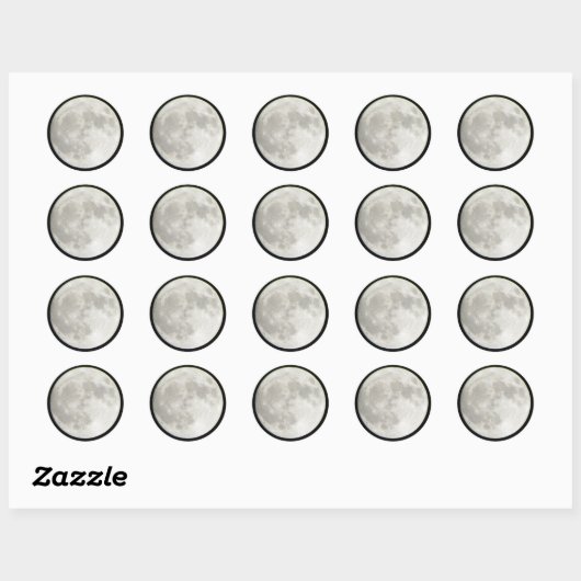 Vollmond-Round-Stickers Runder Aufkleber (Blatt)