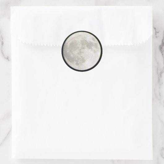 Vollmond-Round-Stickers Runder Aufkleber (Tasche)