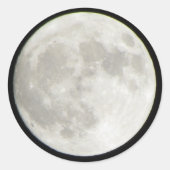 Vollmond-Round-Stickers Runder Aufkleber (Vorderseite)