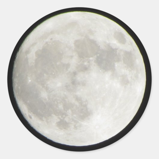 Vollmond-Round-Stickers Runder Aufkleber (Vorderseite)