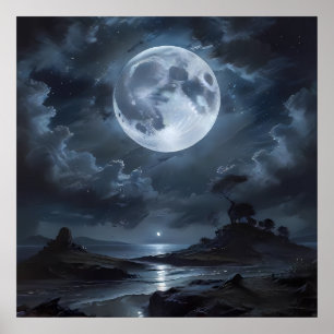 Vollmond-Ruhe Poster