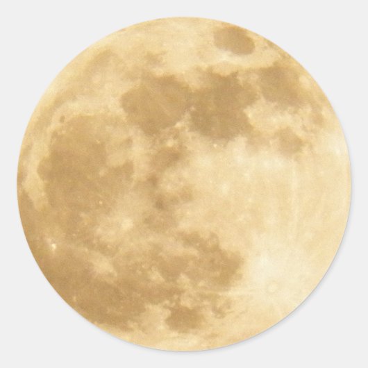 Vollmond Runder Aufkleber (Vorderseite)